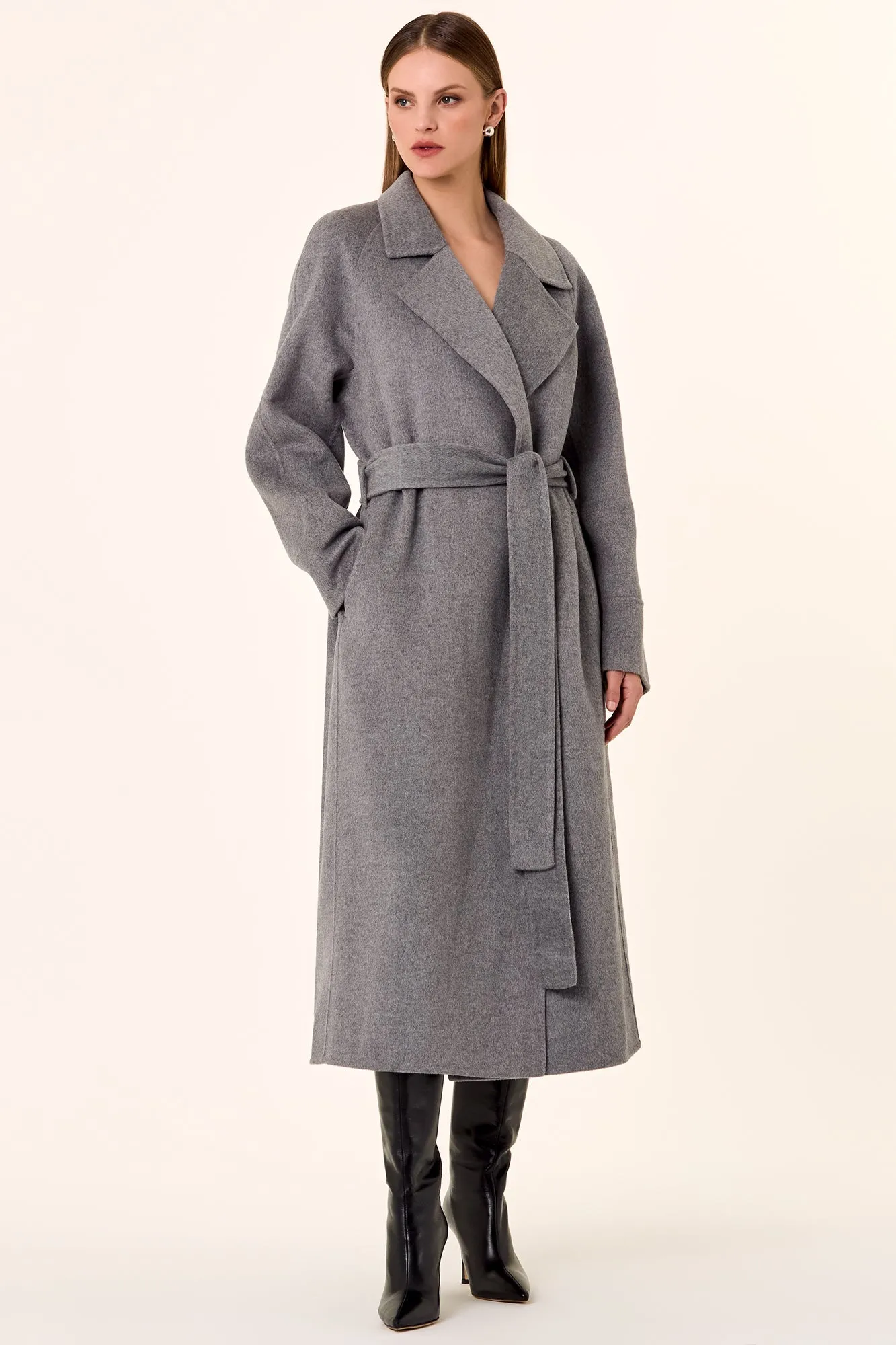 Candice Wool Coat - Charcoal