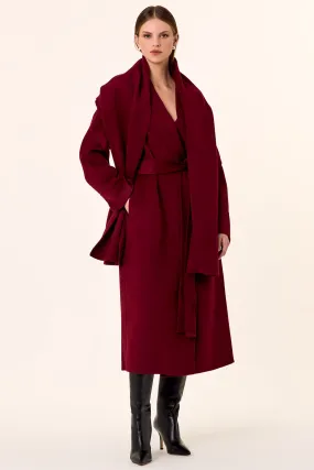 Candice Wool Coat - Dark Plum