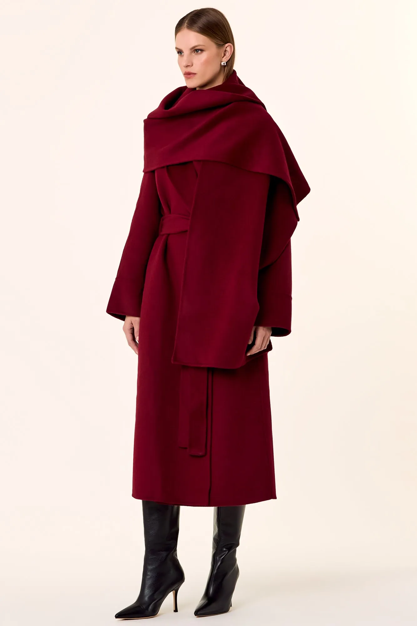 Candice Wool Coat - Dark Plum