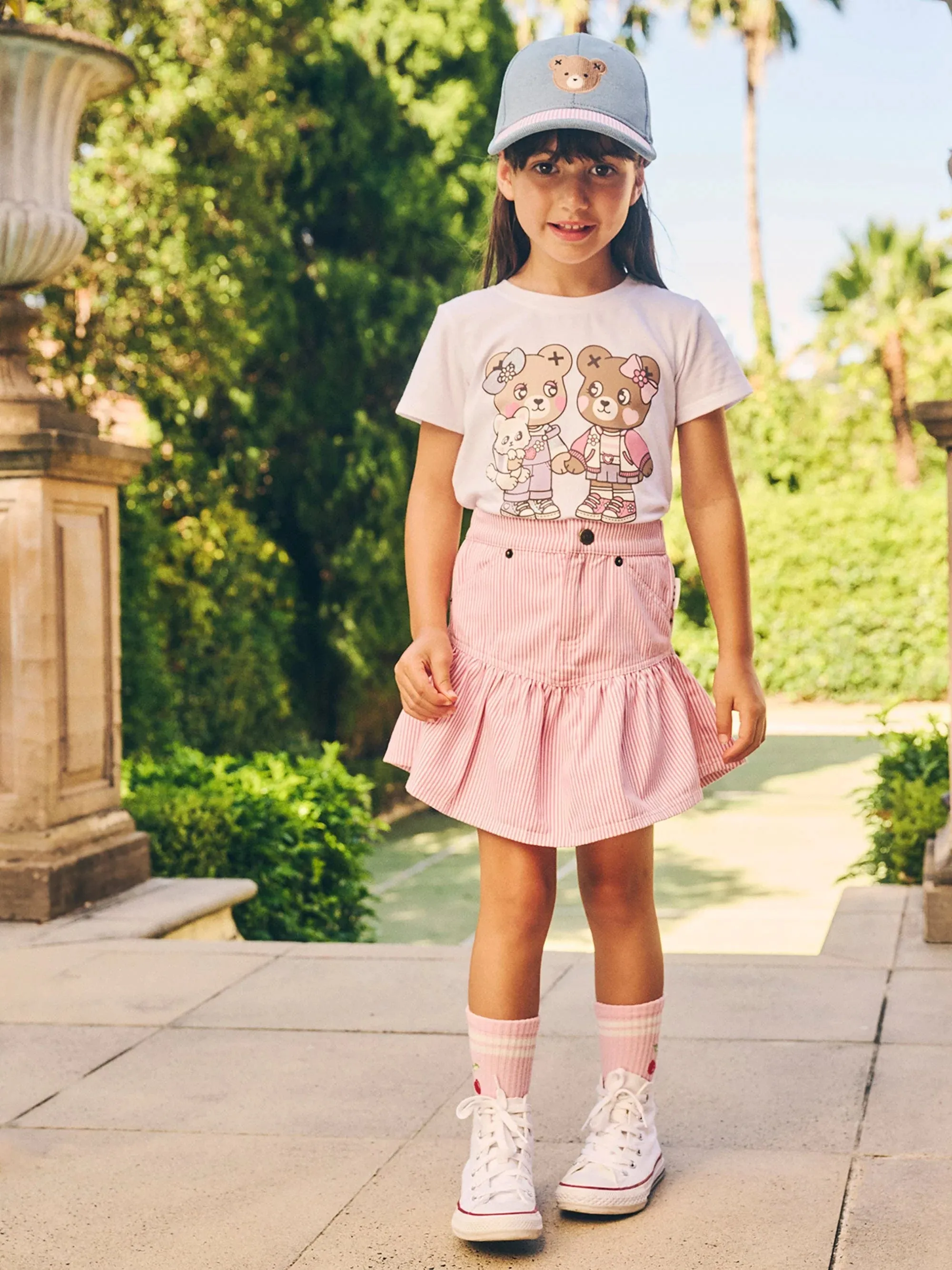 Candy Stripe Frill Skirt