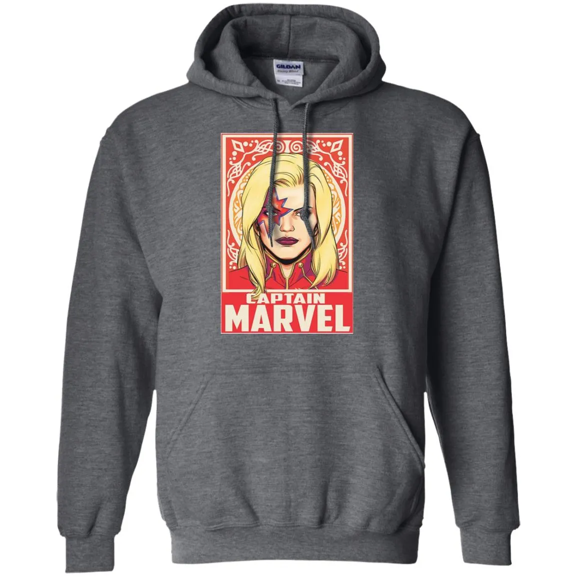 Captain Marvel Ornament Pullover Hoodie Sweatshirt