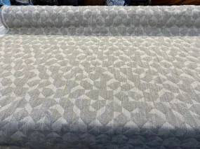 Checkmate Quilted Ecru Taupe Upholstery Fabric By The Yard