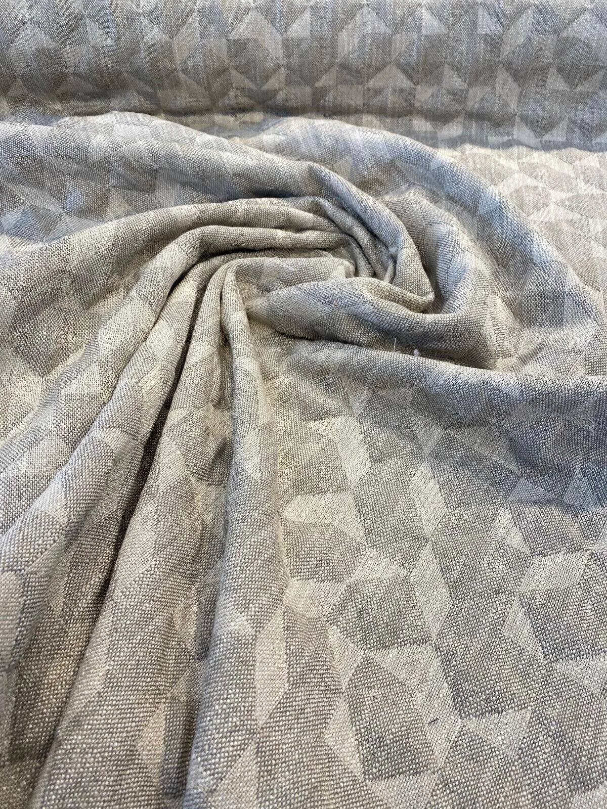 Checkmate Quilted Ecru Taupe Upholstery Fabric By The Yard