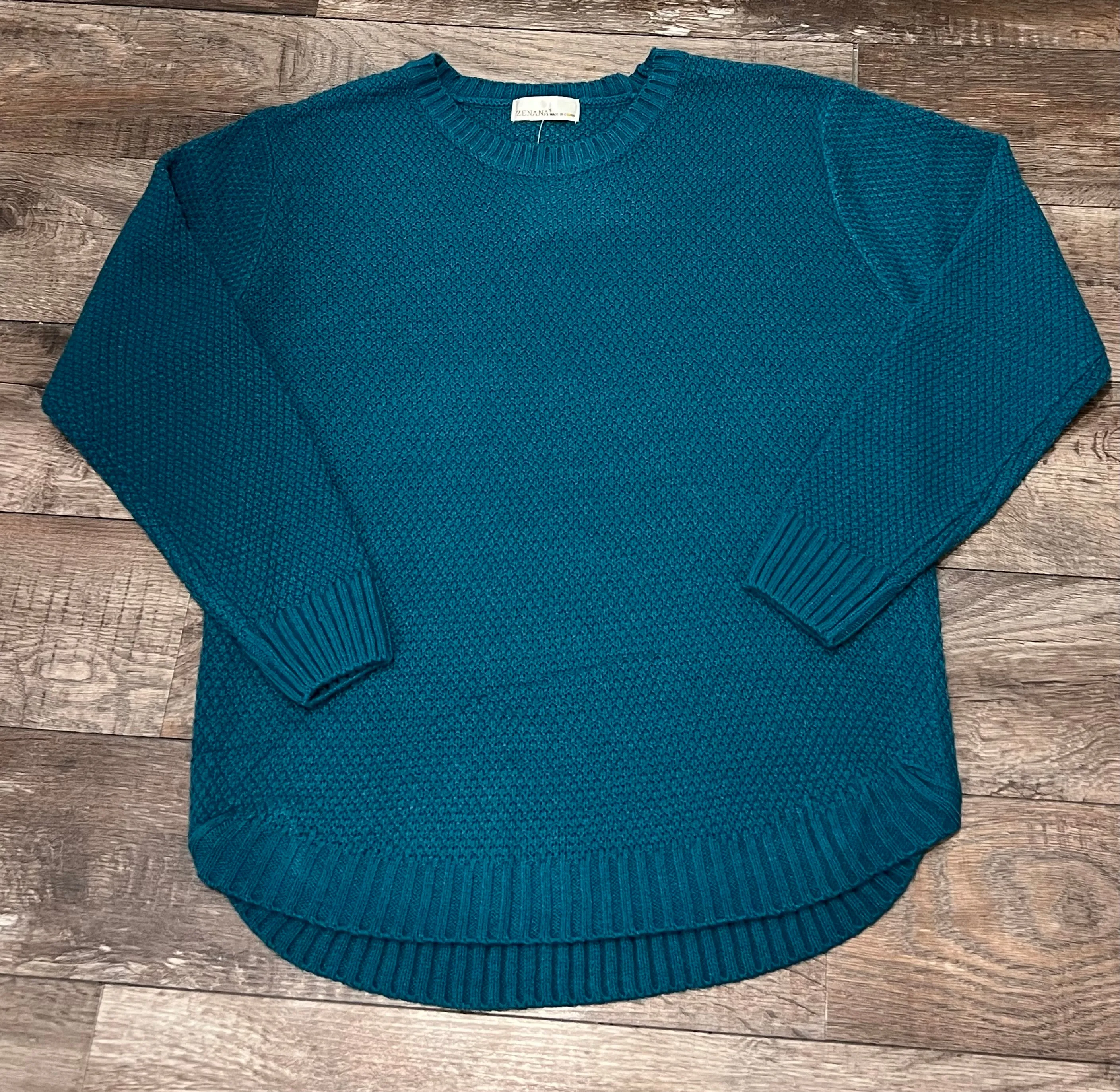 Chic Ocean Teal Pullover Sweater