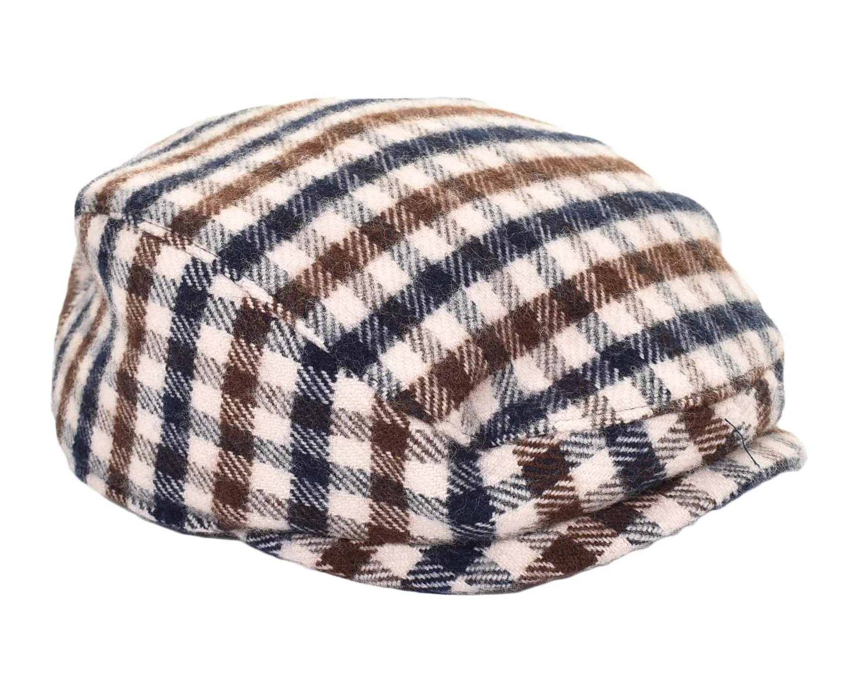 Club Check Wool Flat Cap