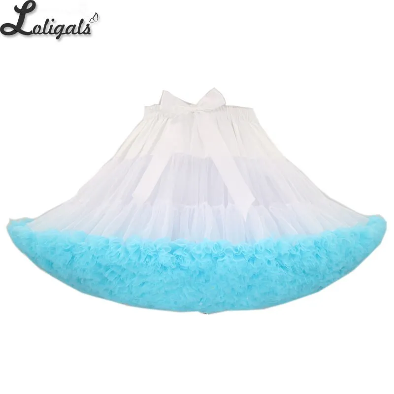 Colorful Women's Tutu Skirt Adult Tulle Ballet Dance Costume Fluffy Short Petticoat