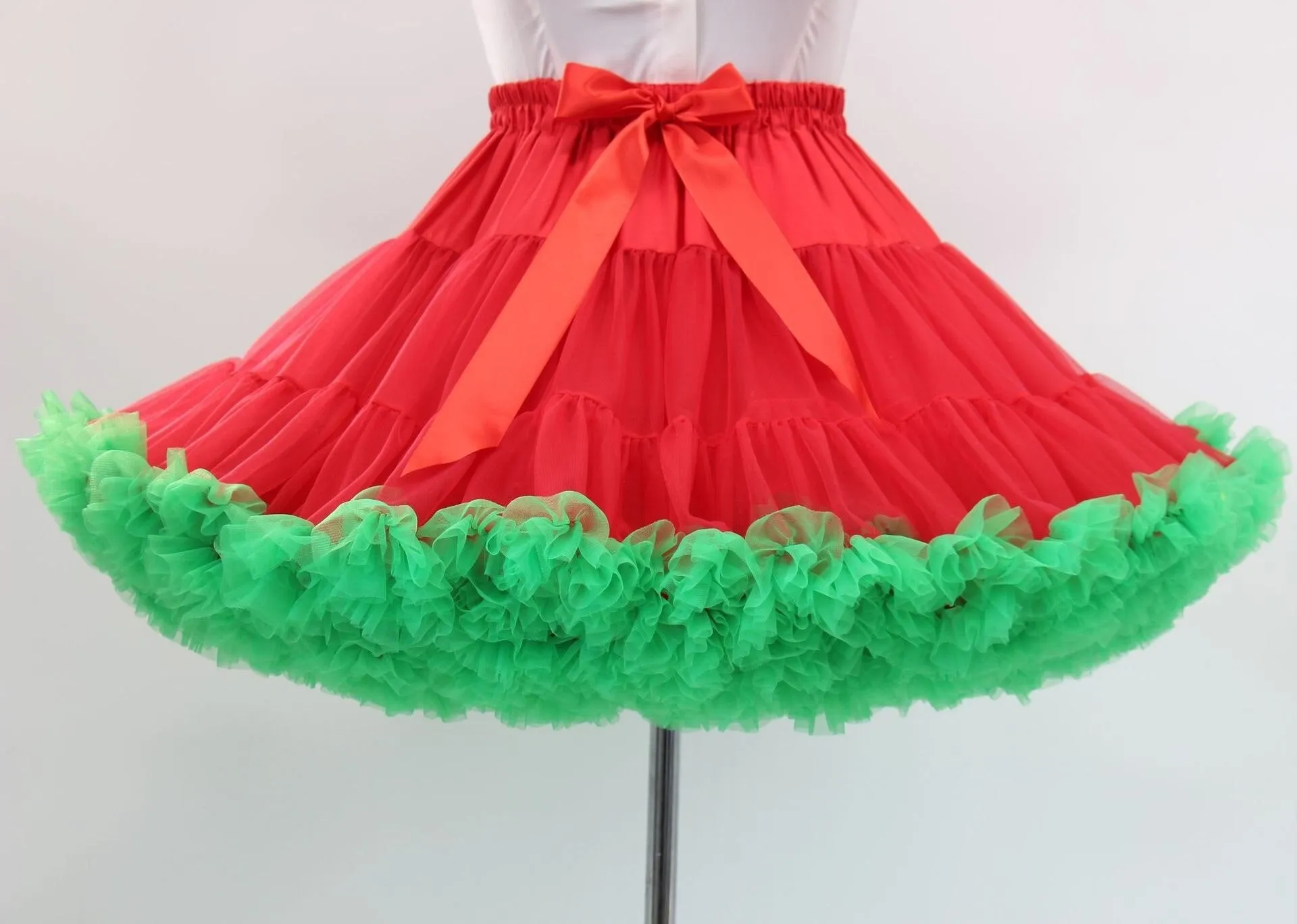 Colorful Women's Tutu Skirt Adult Tulle Ballet Dance Costume Fluffy Short Petticoat