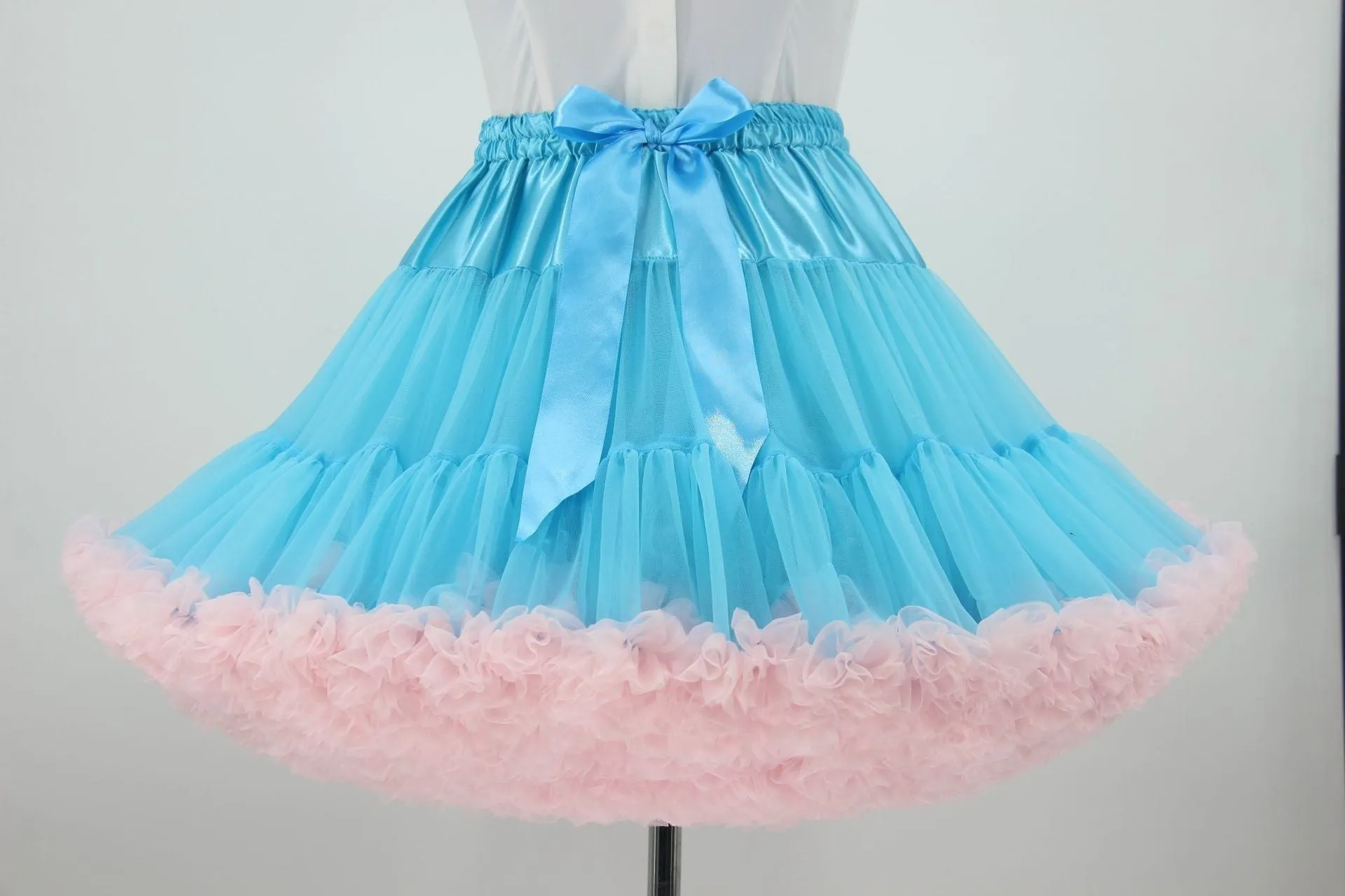 Colorful Women's Tutu Skirt Adult Tulle Ballet Dance Costume Fluffy Short Petticoat