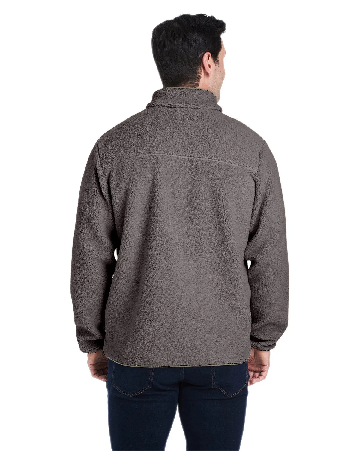 Custom Columbia Rugged Ridge Sherpa Fleece, City Grey Shark