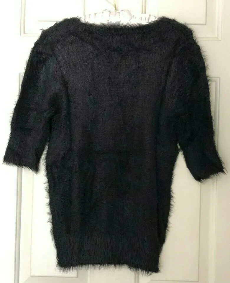 DEEP SUGAR Fuzzy Knit Scoop-Neck Tunic Sweater , Size Small