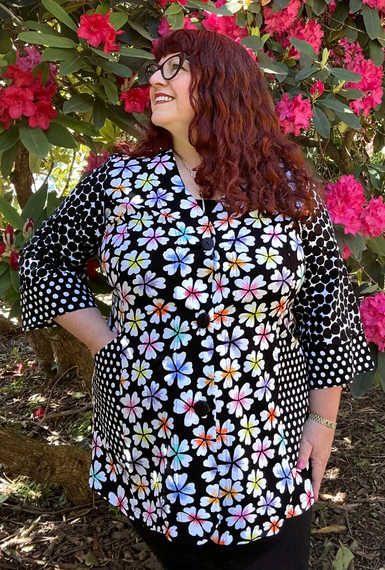 Delilah Dream Coat - Black Petals