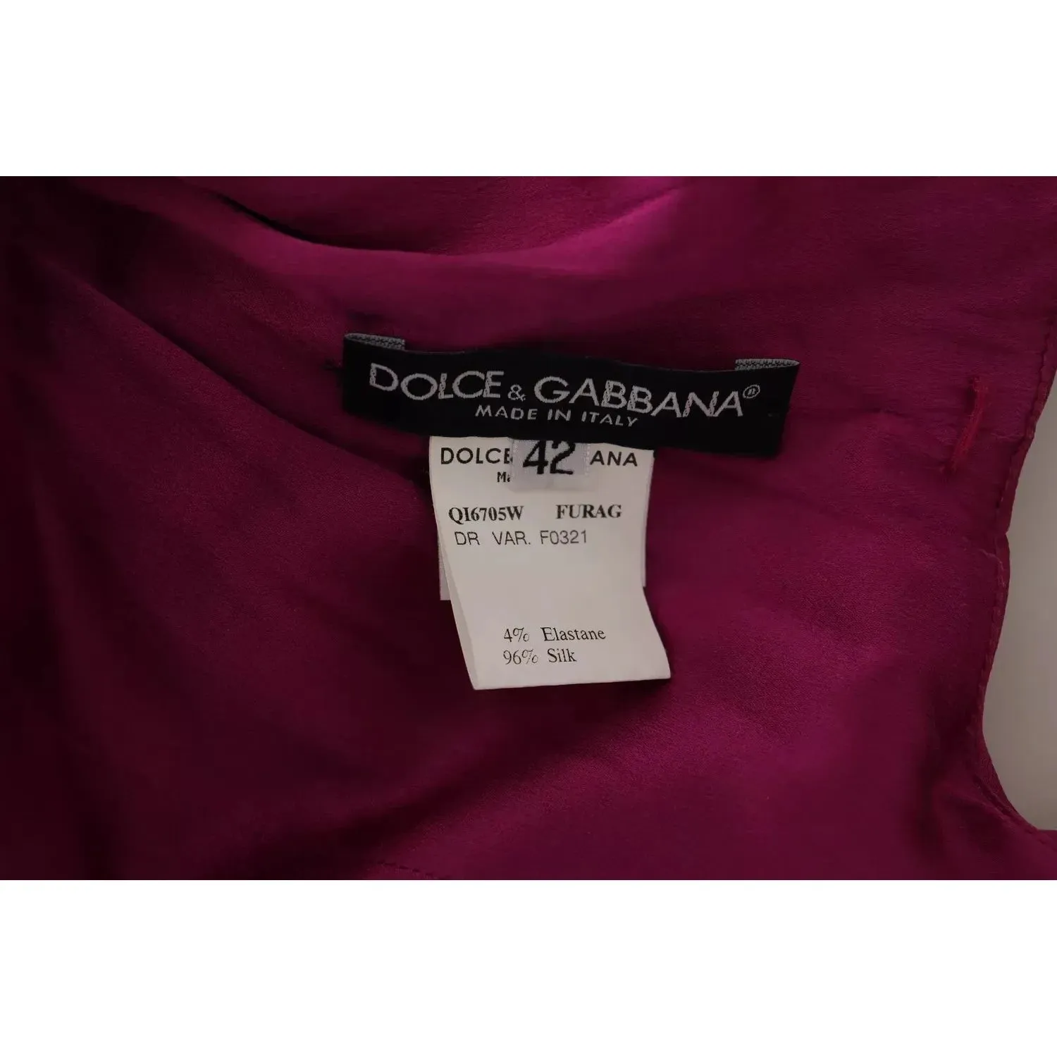 Dolce & Gabbana Sheath Mermaid Fuchsia Silk Stretch Gown Dress