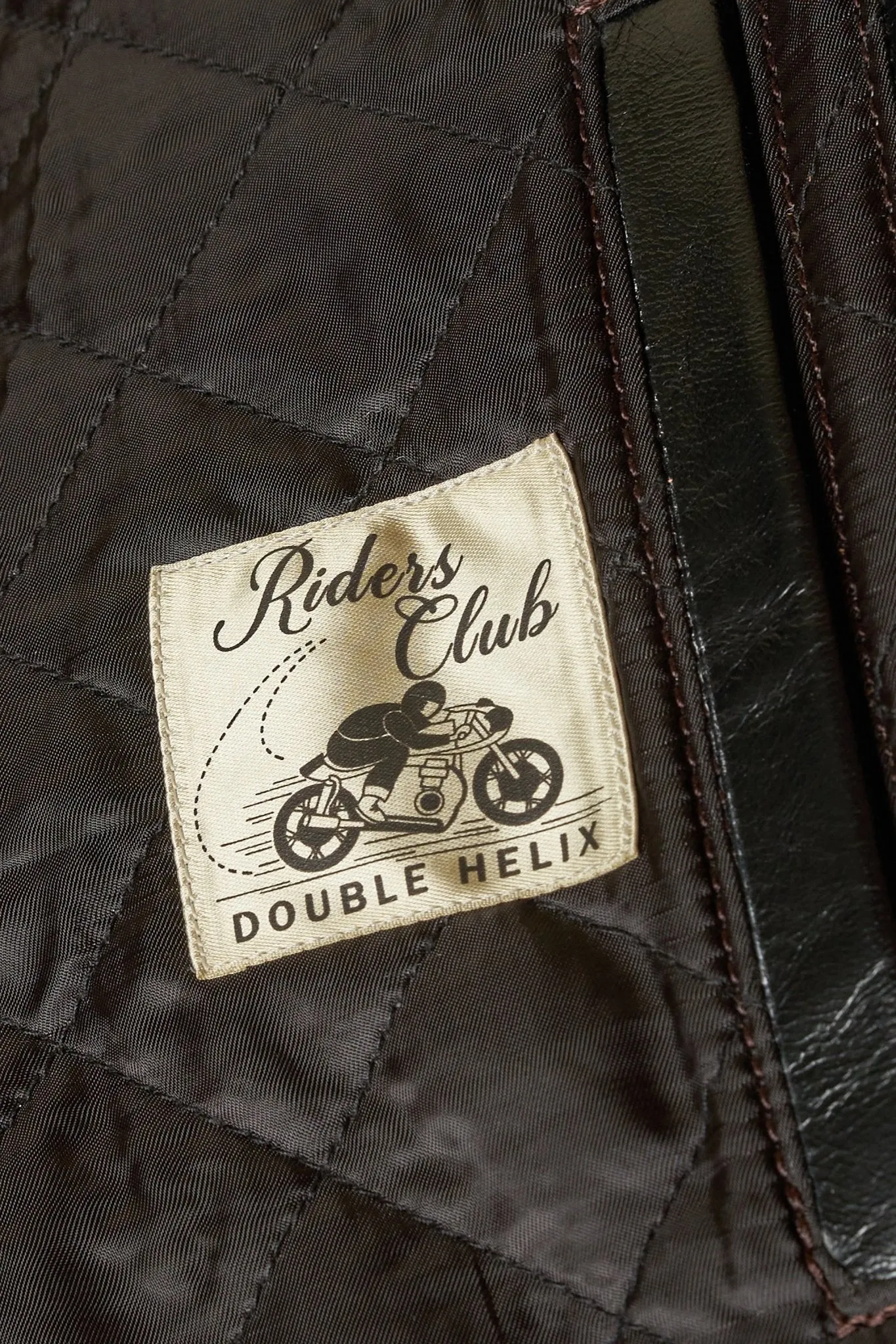 Double Helix 'Deviant' Horsehide Leather Jacket - Black