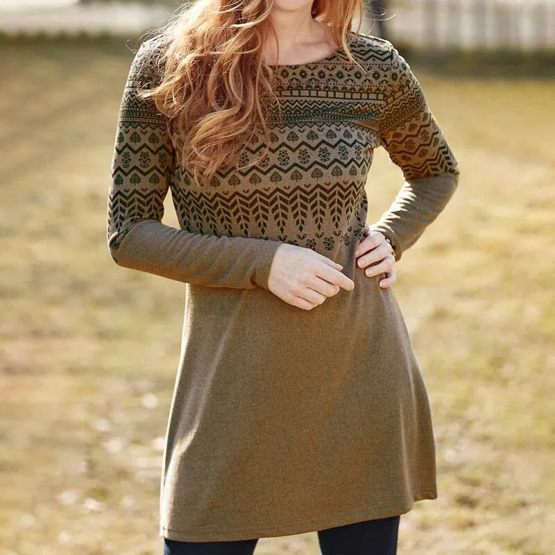 Ethnic Style Long-sleeved Dress