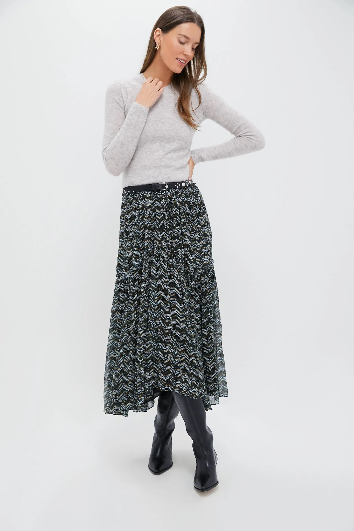 Faded Black Veronique Skirt