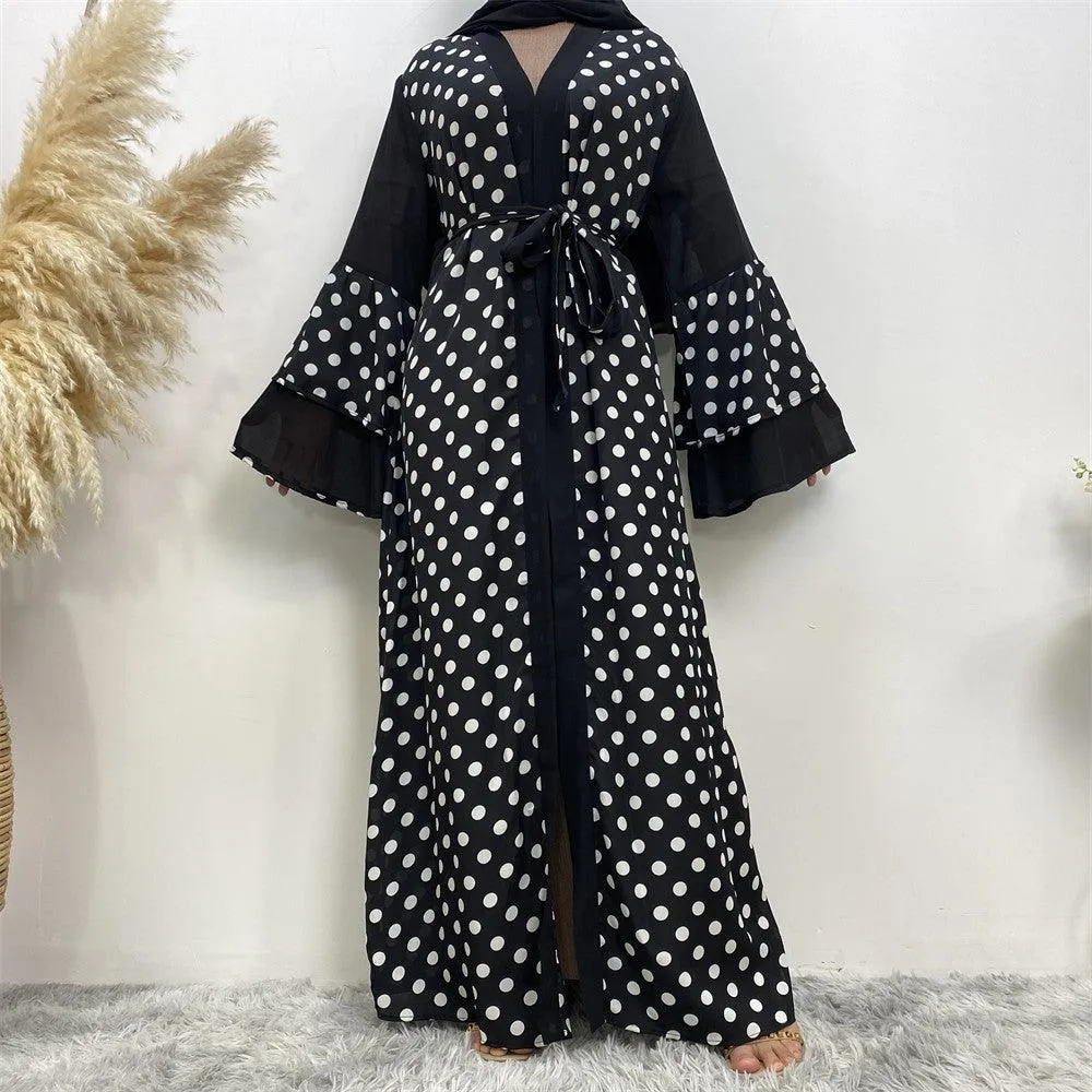 Fashion Polka Dot Cardigan Robe