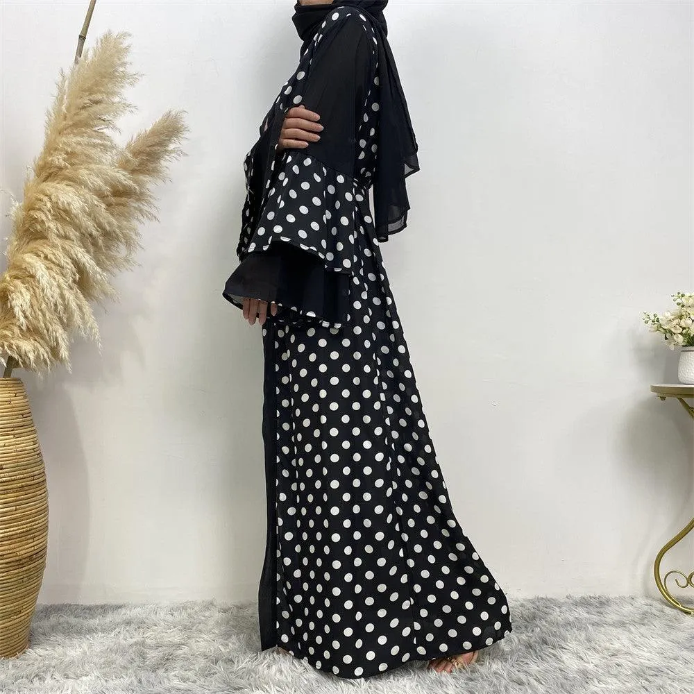 Fashion Polka Dot Cardigan Robe