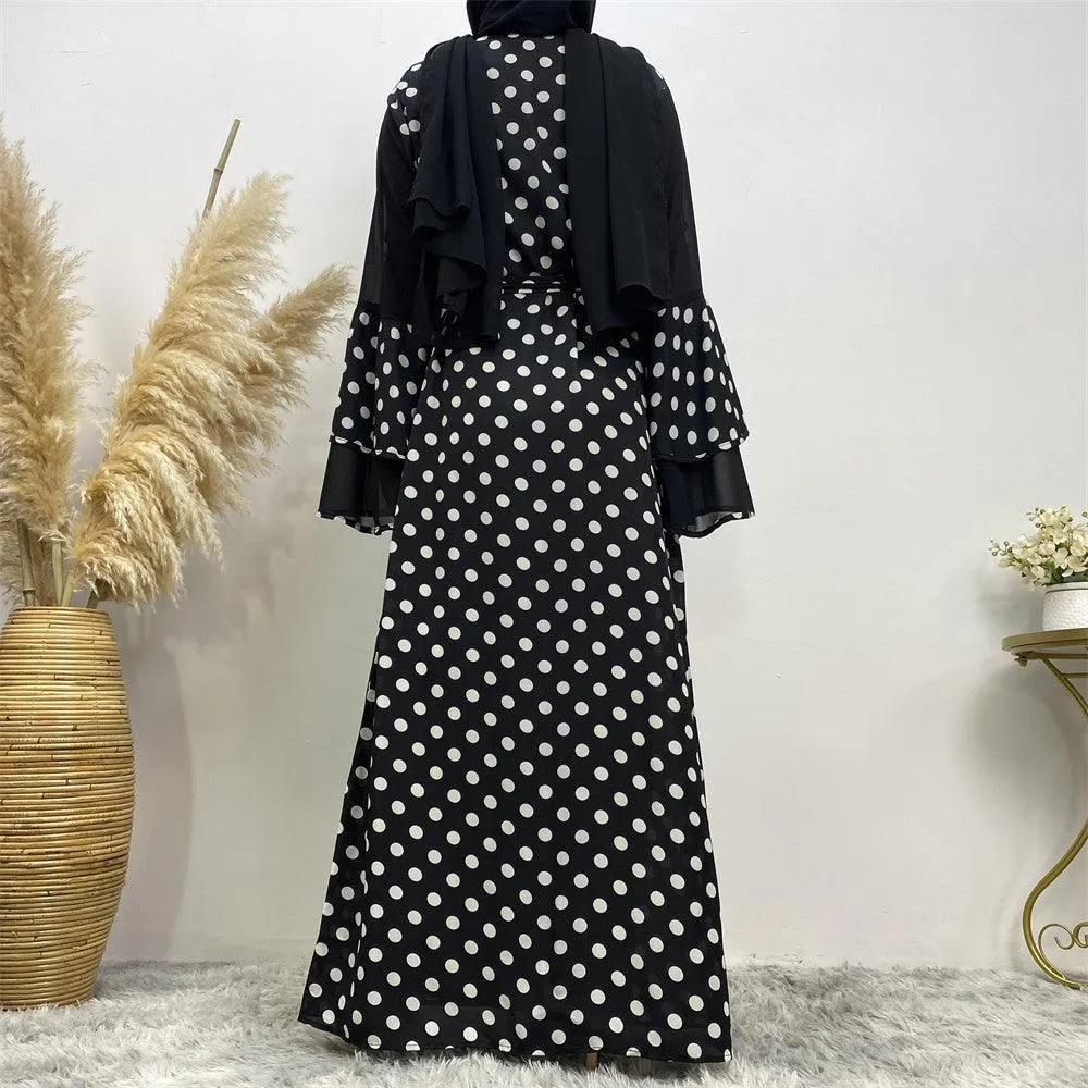 Fashion Polka Dot Cardigan Robe