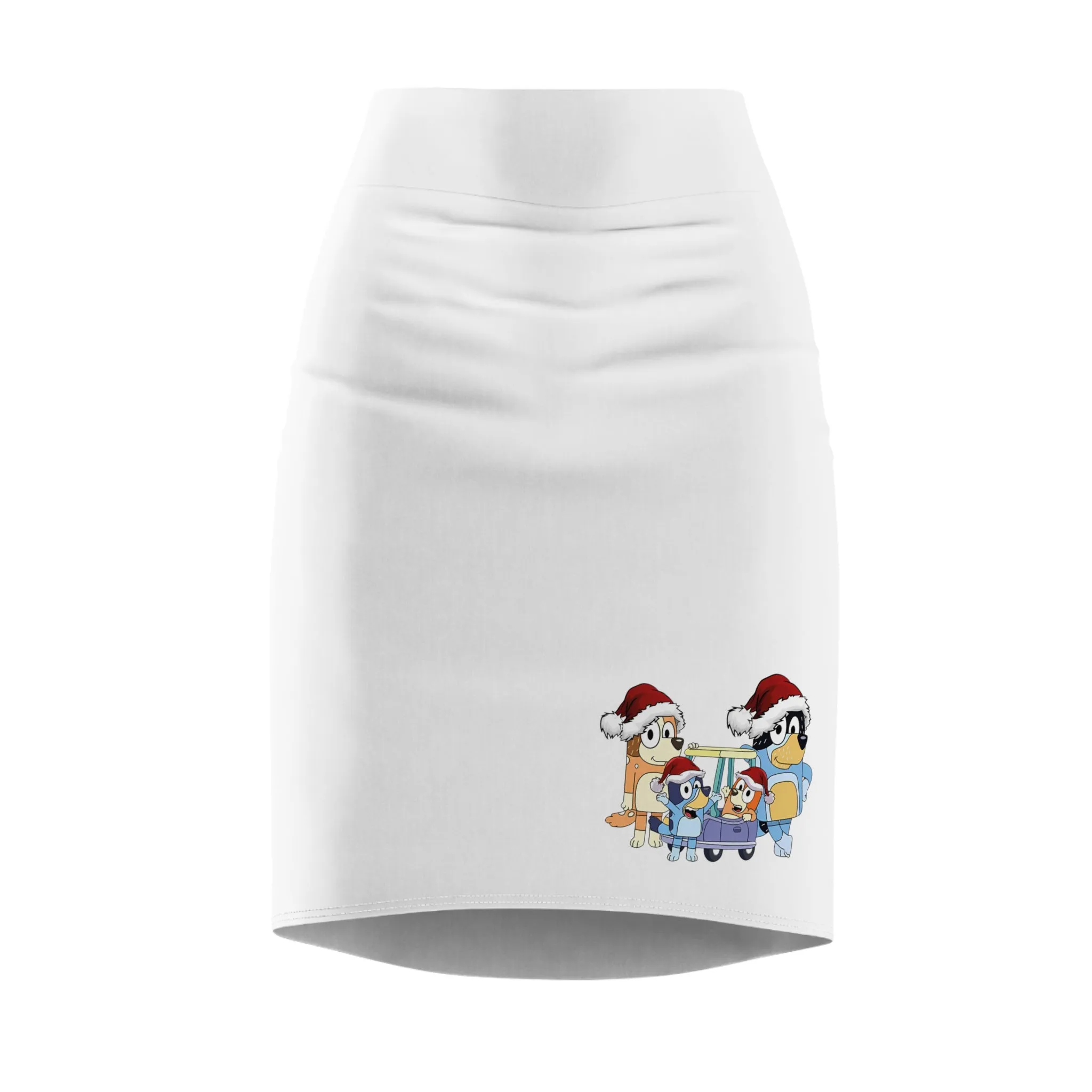 Festive Cartoon Holiday Pencil Skirt for Women