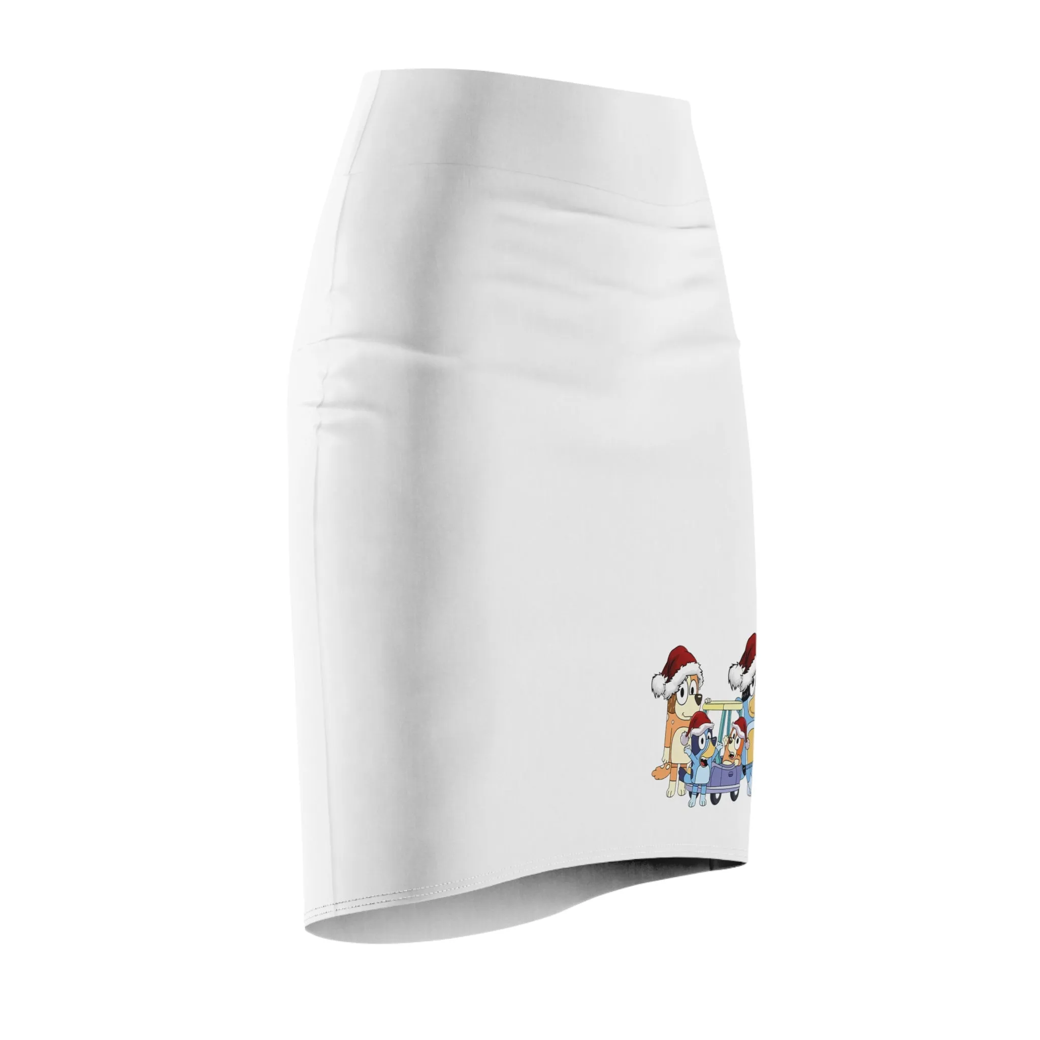 Festive Cartoon Holiday Pencil Skirt for Women