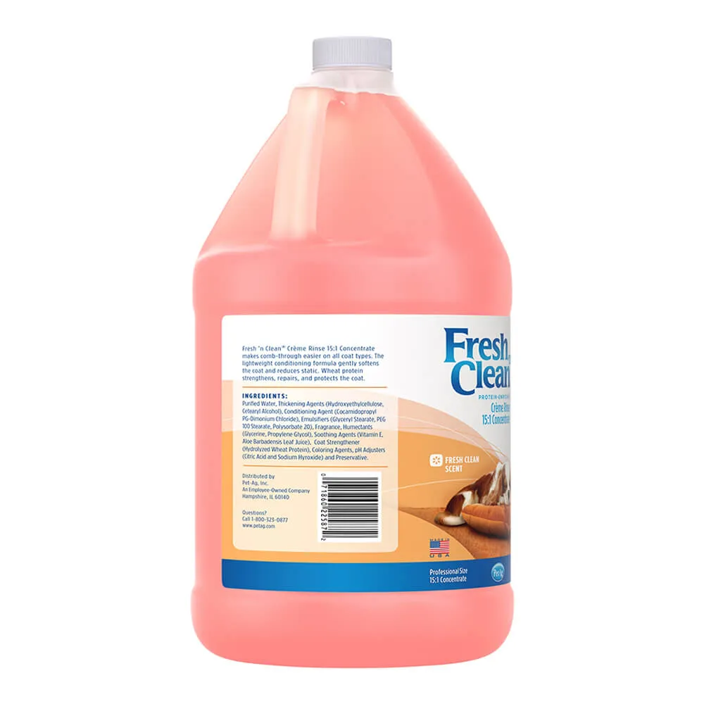 Fresh 'n Clean Creme Rinse, 15:1, Fresh Floral Scent, Gallon