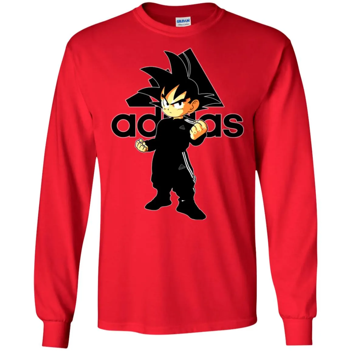 Goku Adidas Black T-shirt Men Long Sleeve Shirt