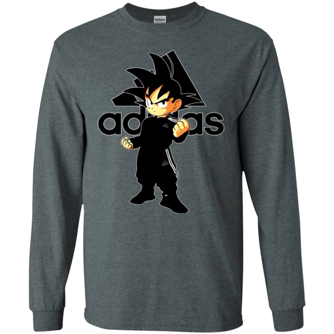 Goku Adidas Black T-shirt Men Long Sleeve Shirt