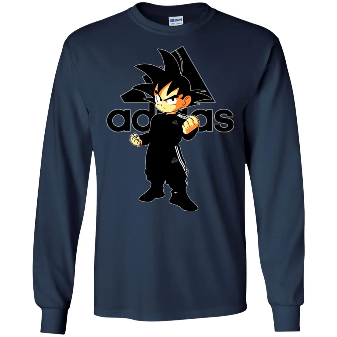 Goku Adidas Black T-shirt Men Long Sleeve Shirt