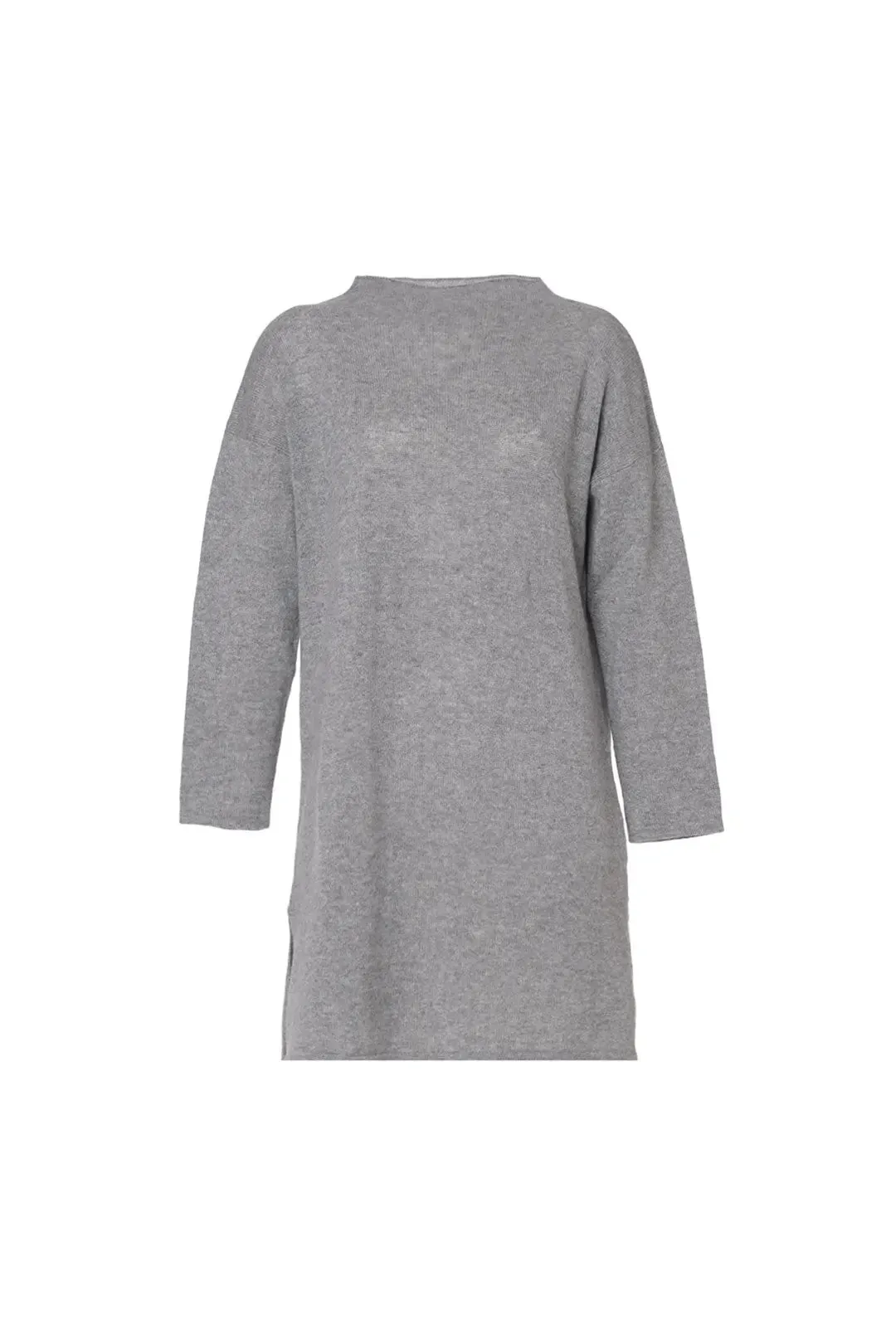 Gray Pure Cashmere Kostir Women's Tunic Sweater