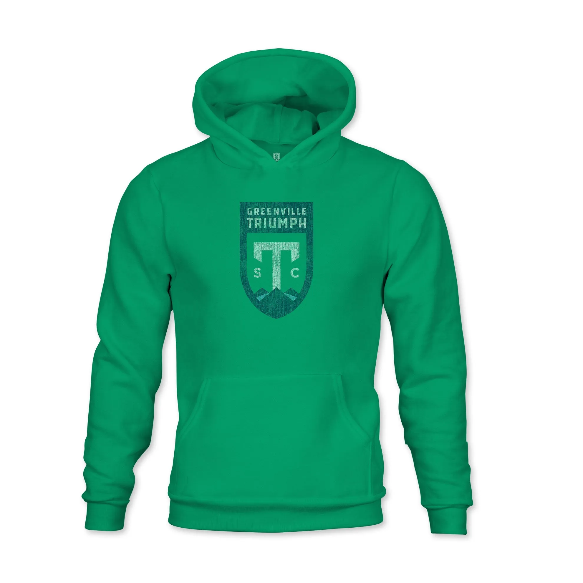 Greenville Triumph SC Color Badge Youth Fleece Pullover Hoodie - Green