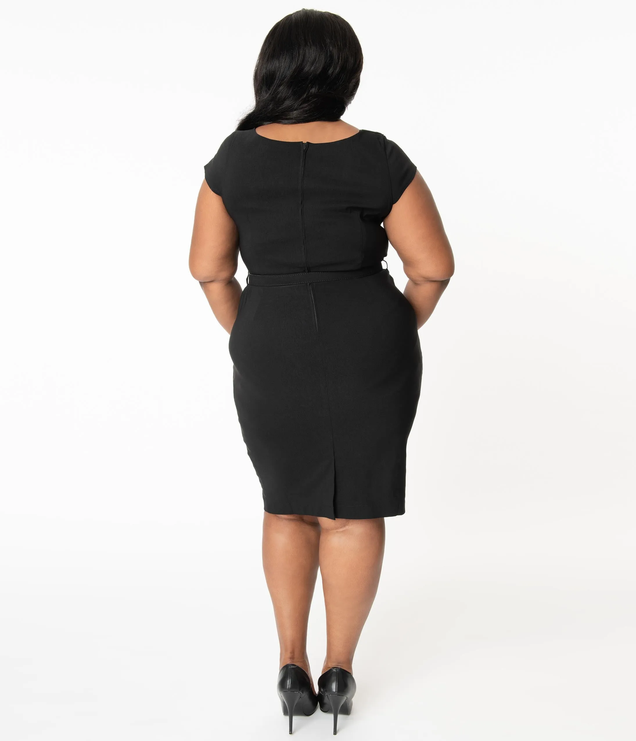 Hell Bunny Plus Size Black Miss Muffet Pencil Dress