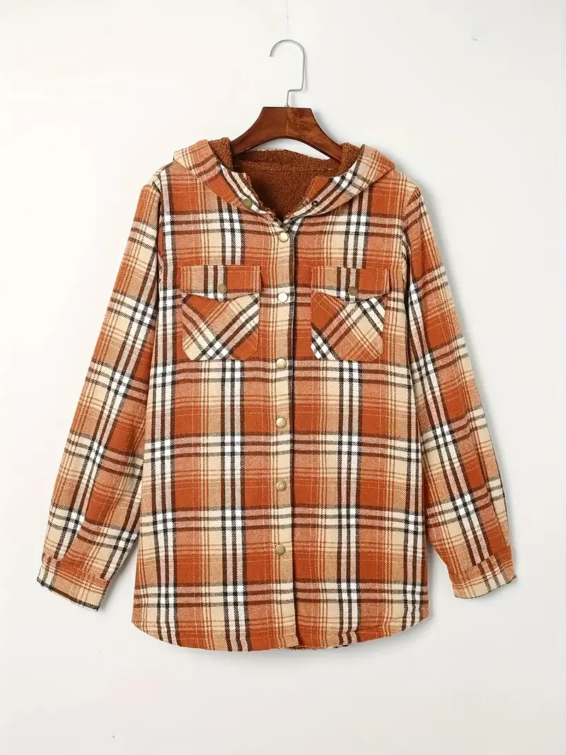 Hilary Checkered Jacket with Sherpa Lining