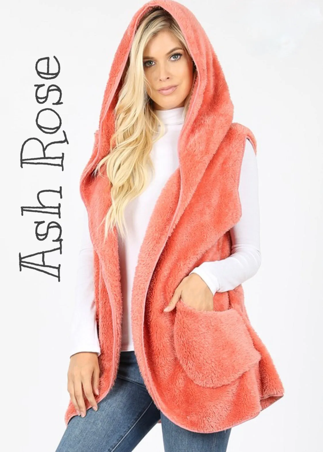 Hooded Plush Sherpa Cardigans