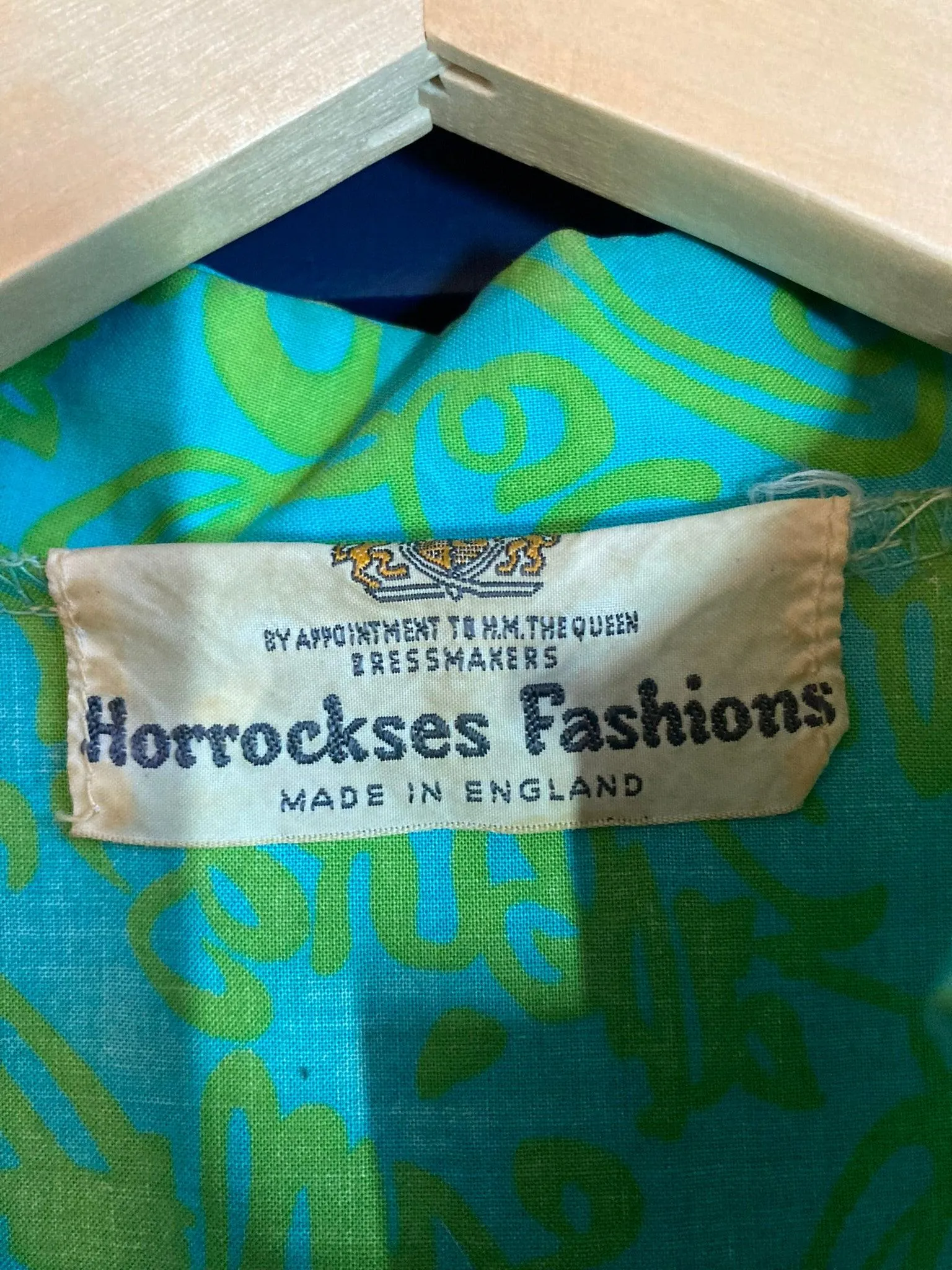 Horrockses Fashions Turquoise Patterned Sleeveless Dress UK Size 16