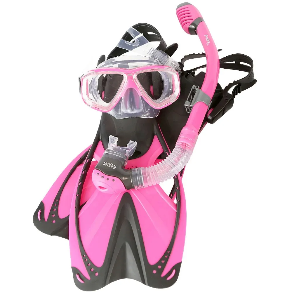 Junior Snorkeling Scuba Diving Mask DRY Snorkel Fins Set for Kids