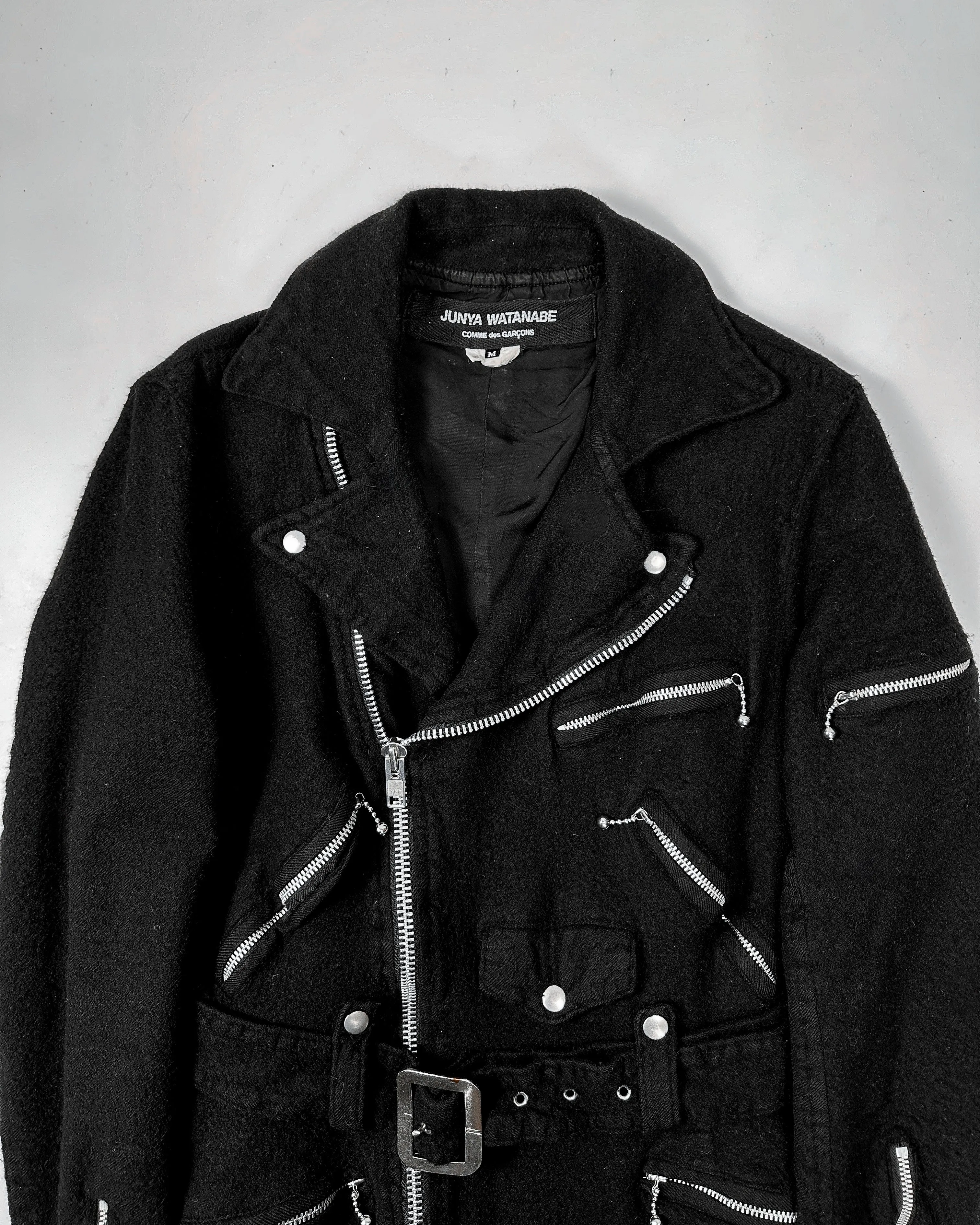 Junya Watanabe Wool Bondage Black Coat A/W 2007