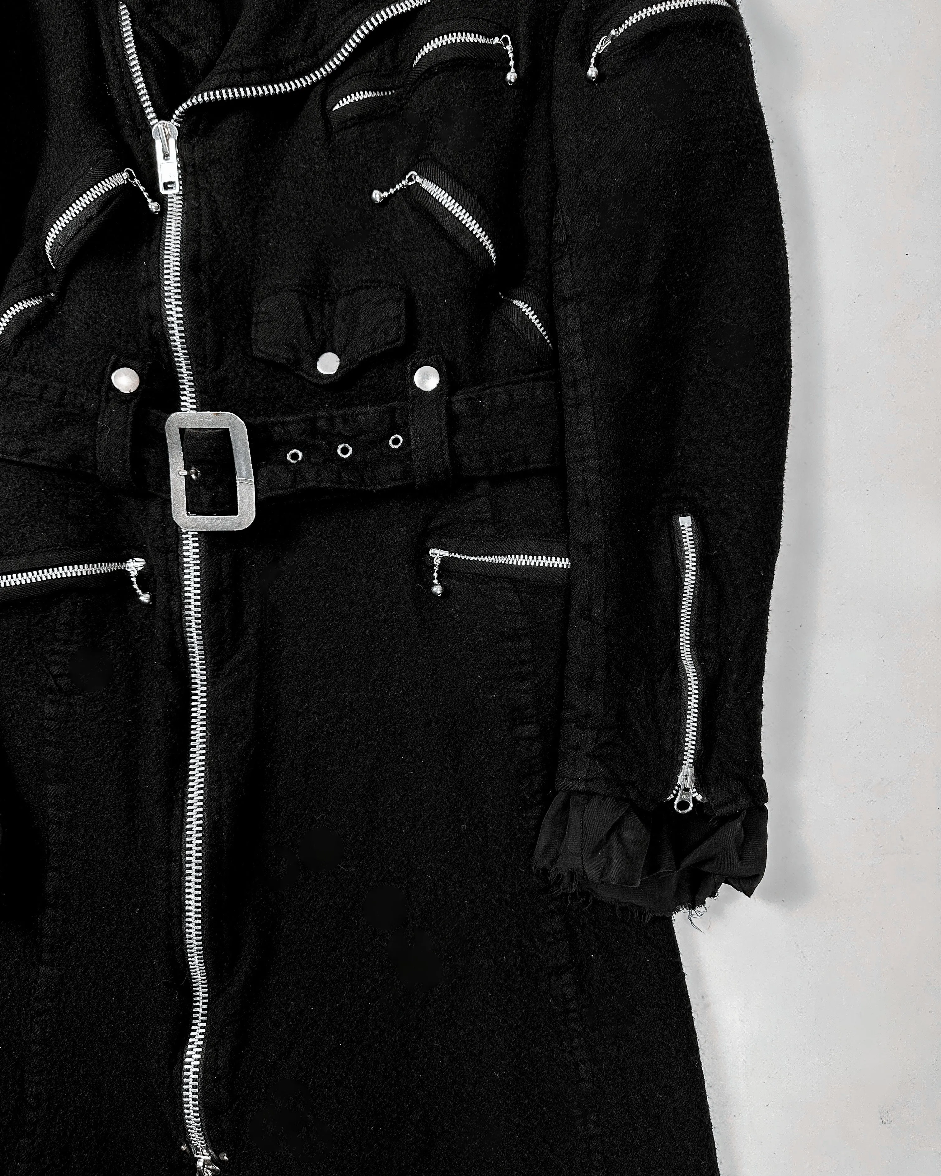 Junya Watanabe Wool Bondage Black Coat A/W 2007