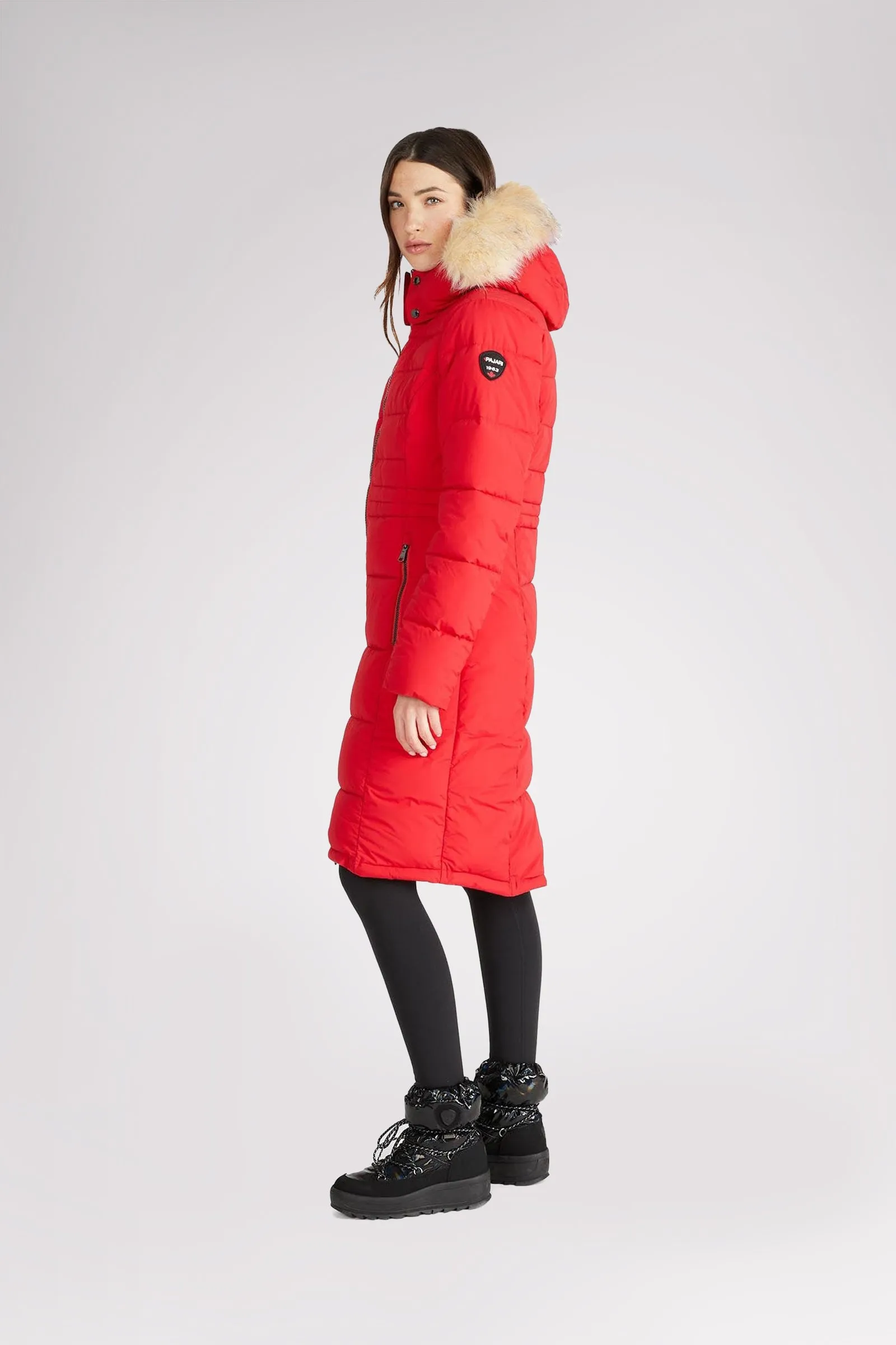 Jupiter Women's Puffer Jacket w/ Faux Fur Trim