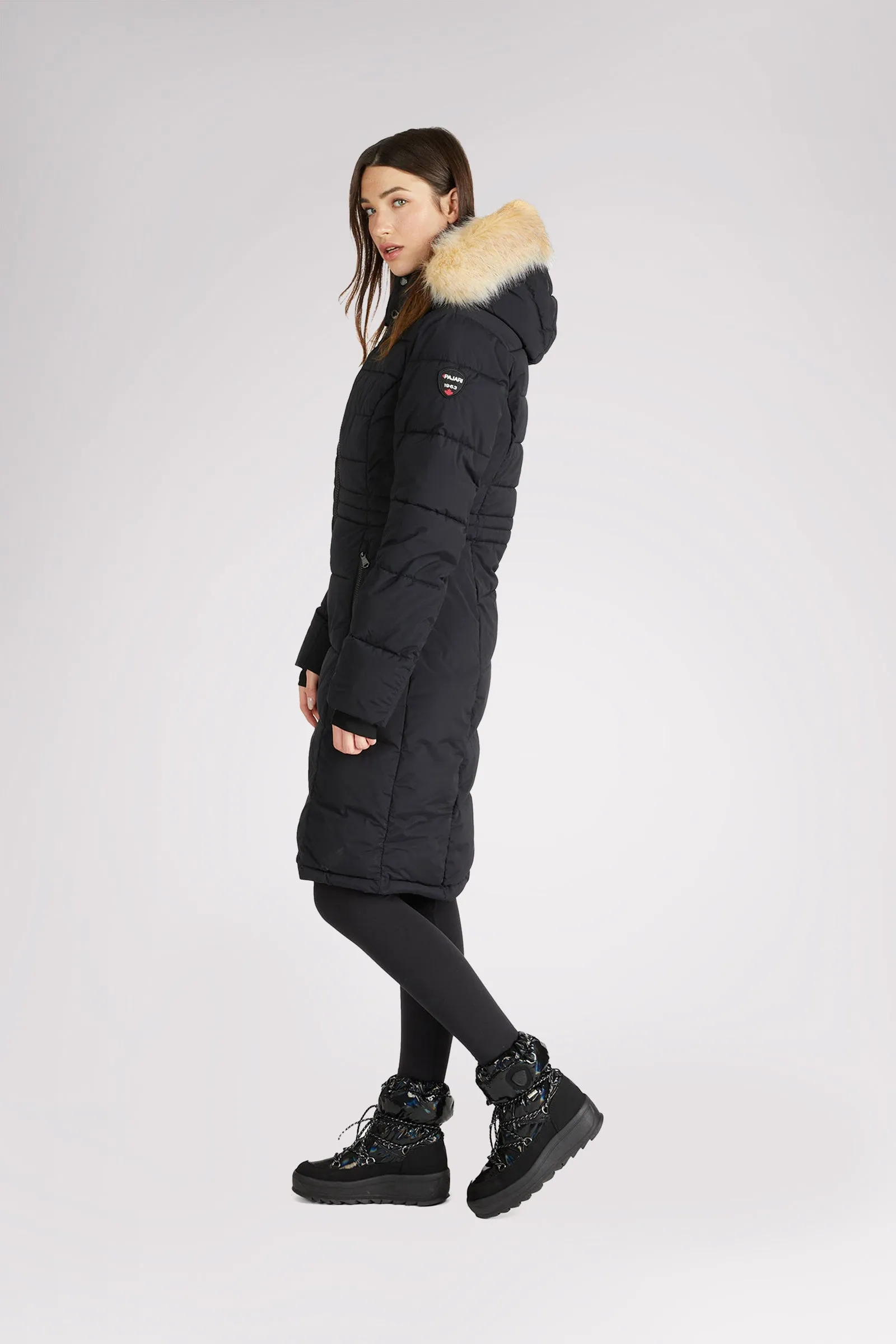 Jupiter Women's Puffer Jacket w/ Faux Fur Trim