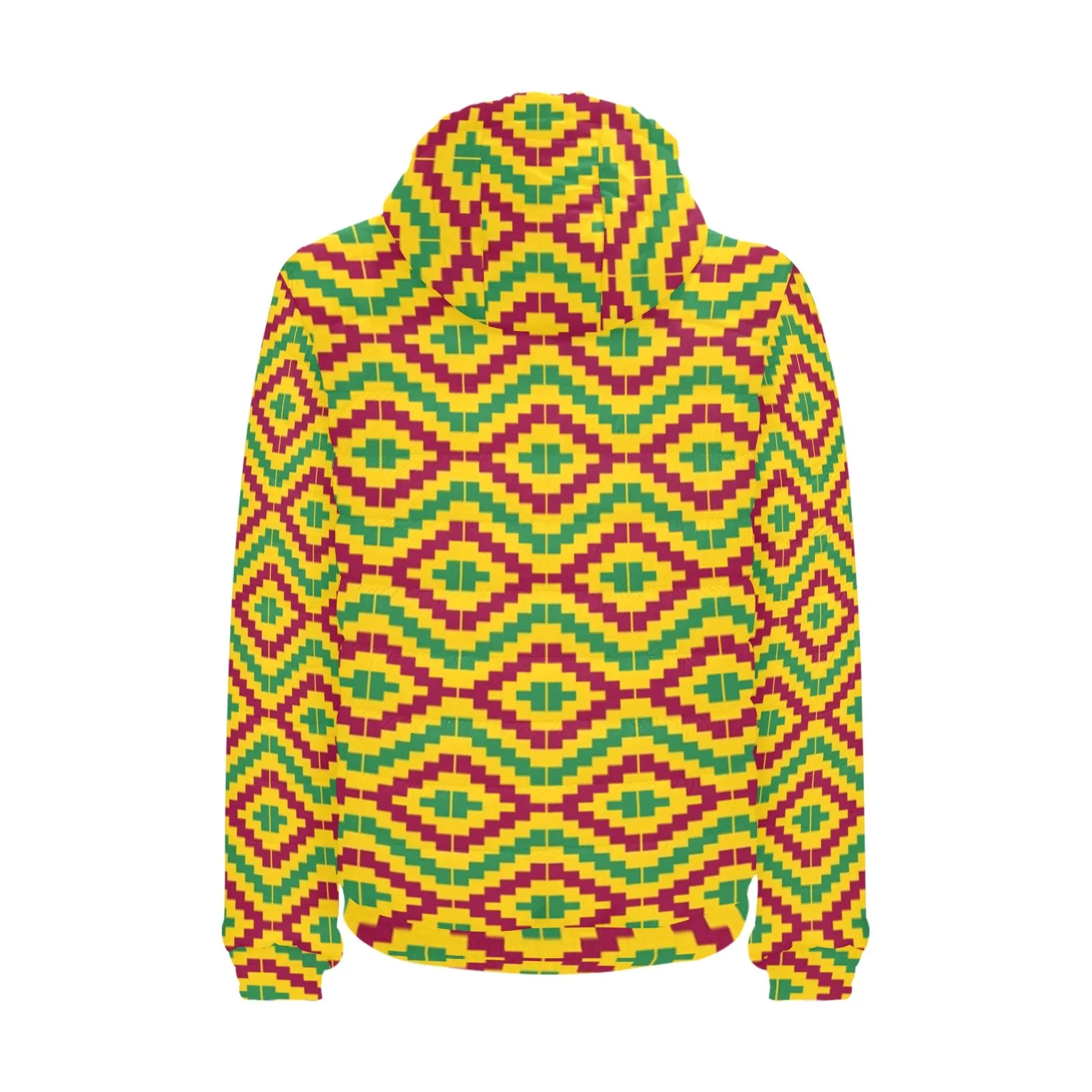 KENTE FRACTAL PADDED HOODIE JACKET Men's Padded Hooded Jacket