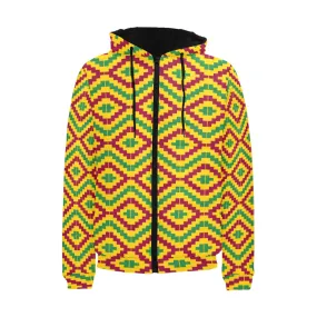 KENTE FRACTAL PADDED HOODIE JACKET Men's Padded Hooded Jacket