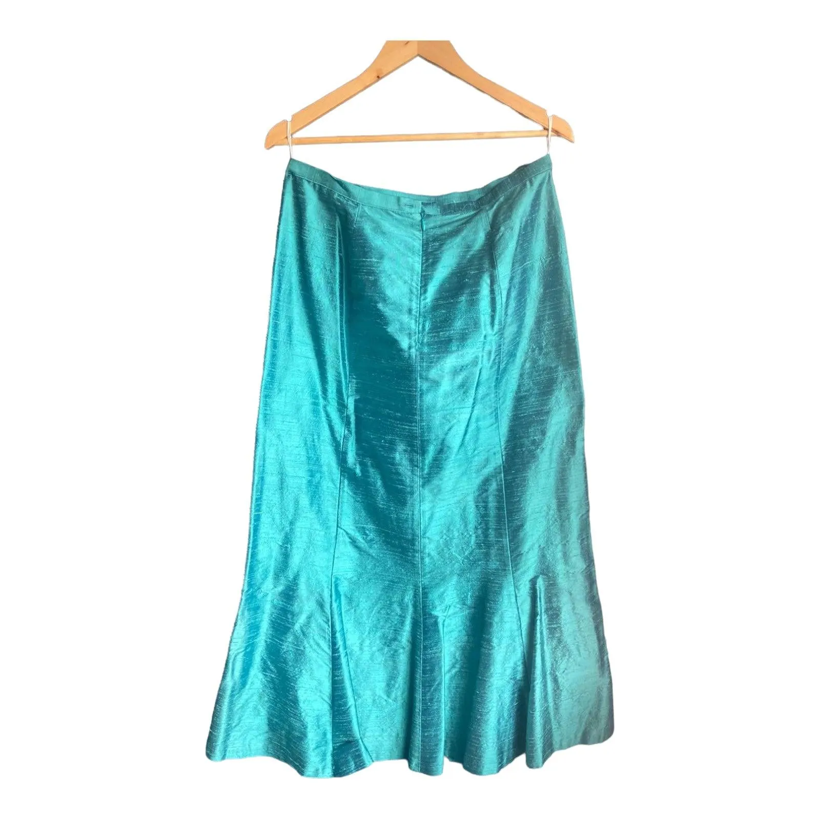 Kirsten Krog Silk Aqua Two Piece Skirt and Sleeveless Top UK Size 14