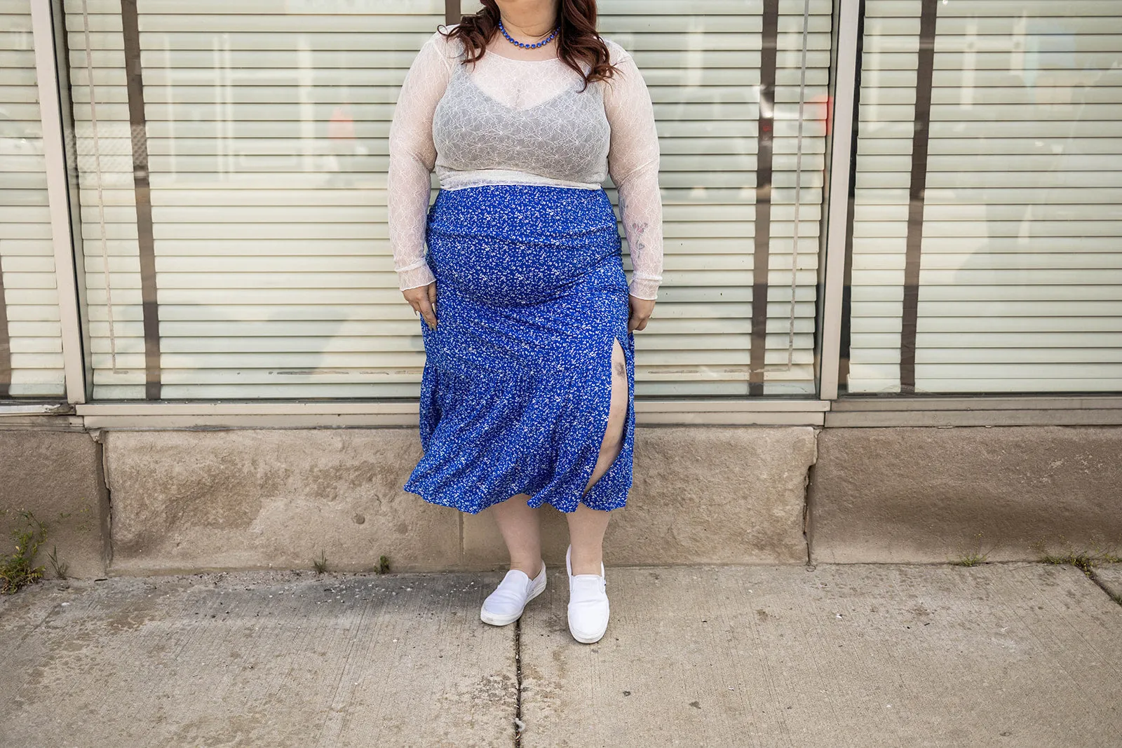 ladonna skirt in blue floral