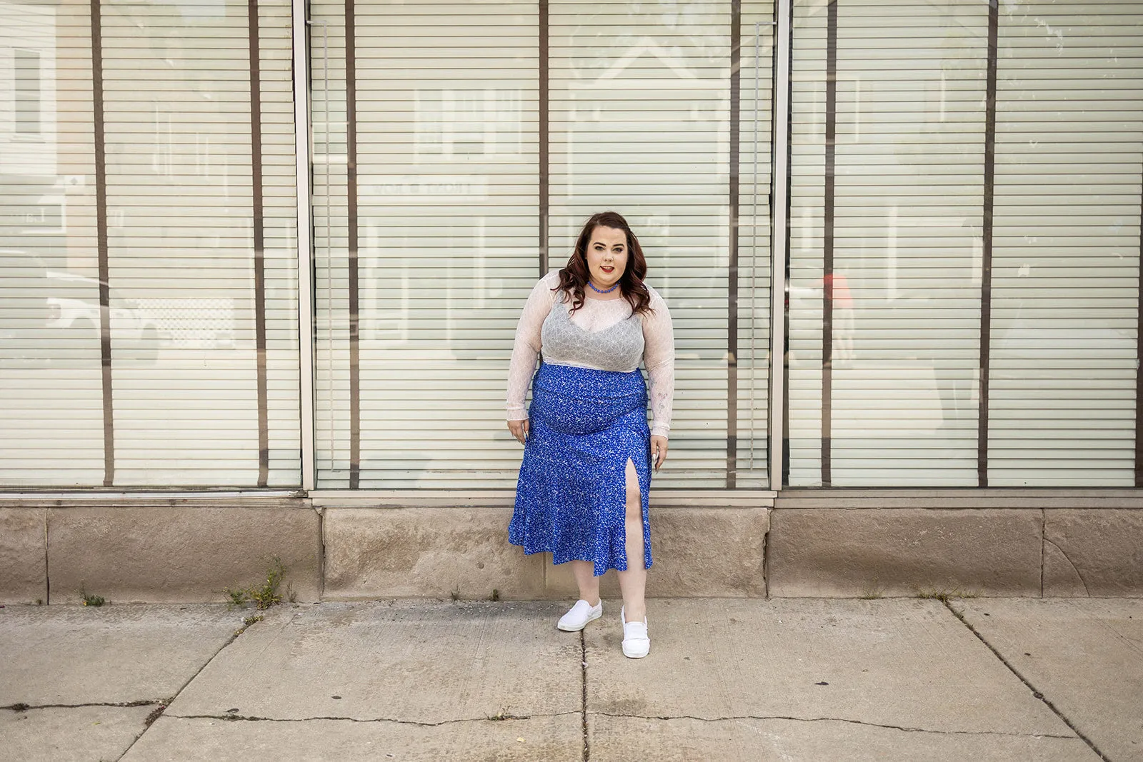 ladonna skirt in blue floral