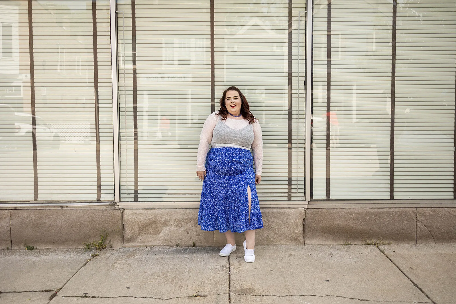 ladonna skirt in blue floral