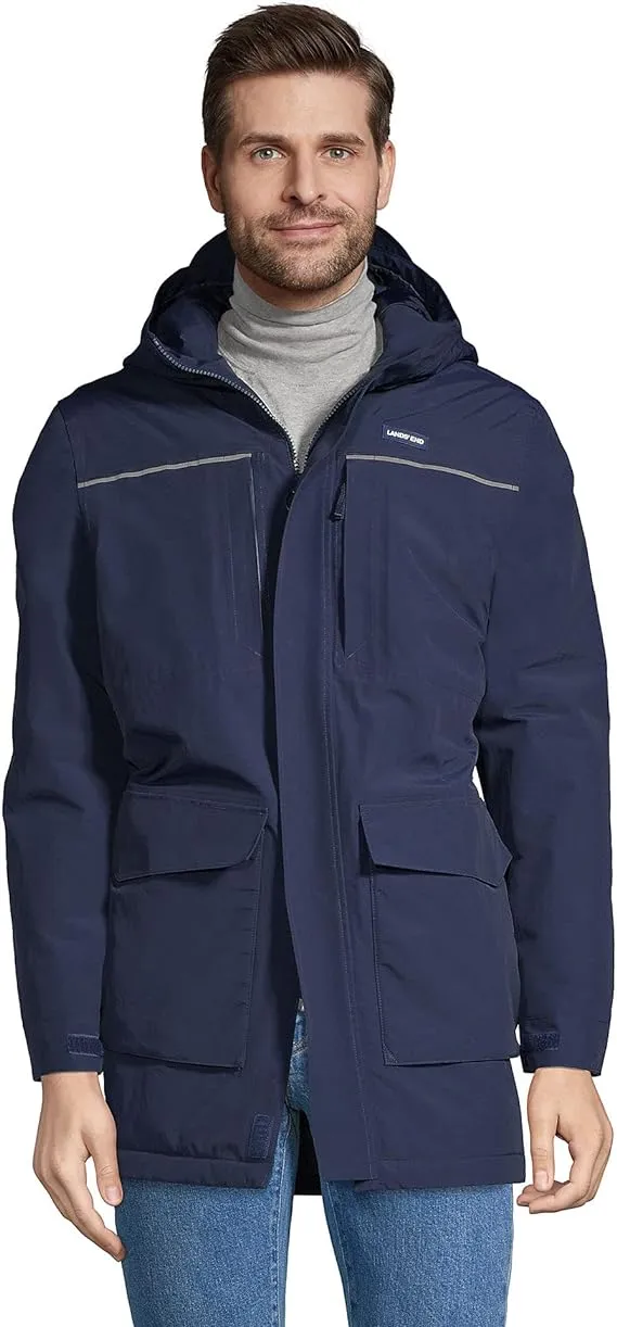 Lands' End Mens Squall Parka Radiant Navy Tall XX-Large