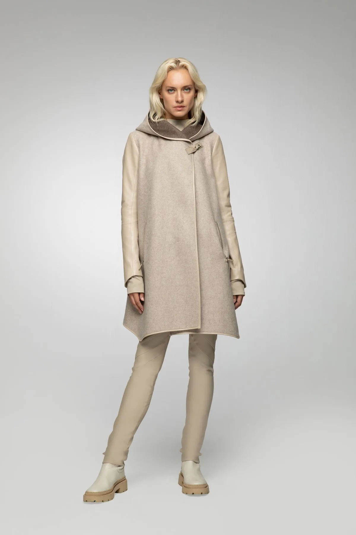 Lea Latte Wool Coat