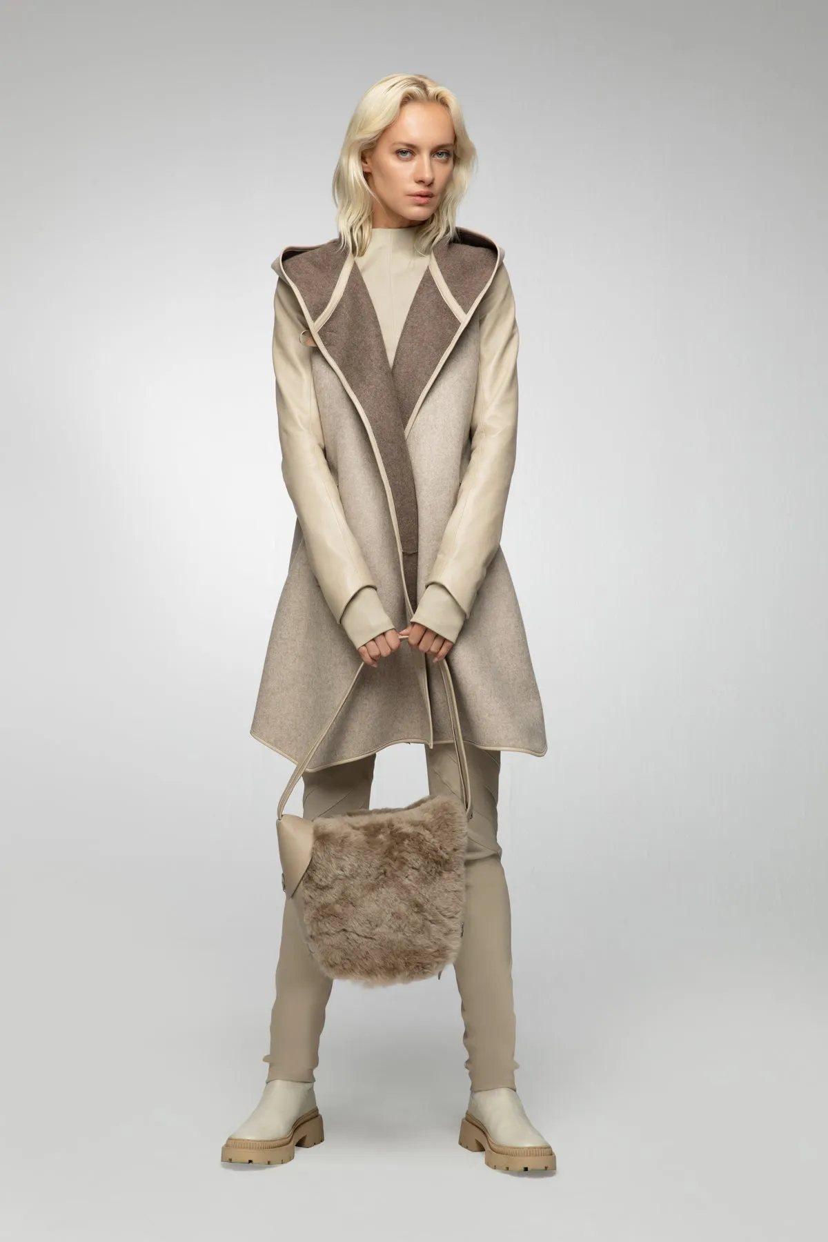 Lea Latte Wool Coat