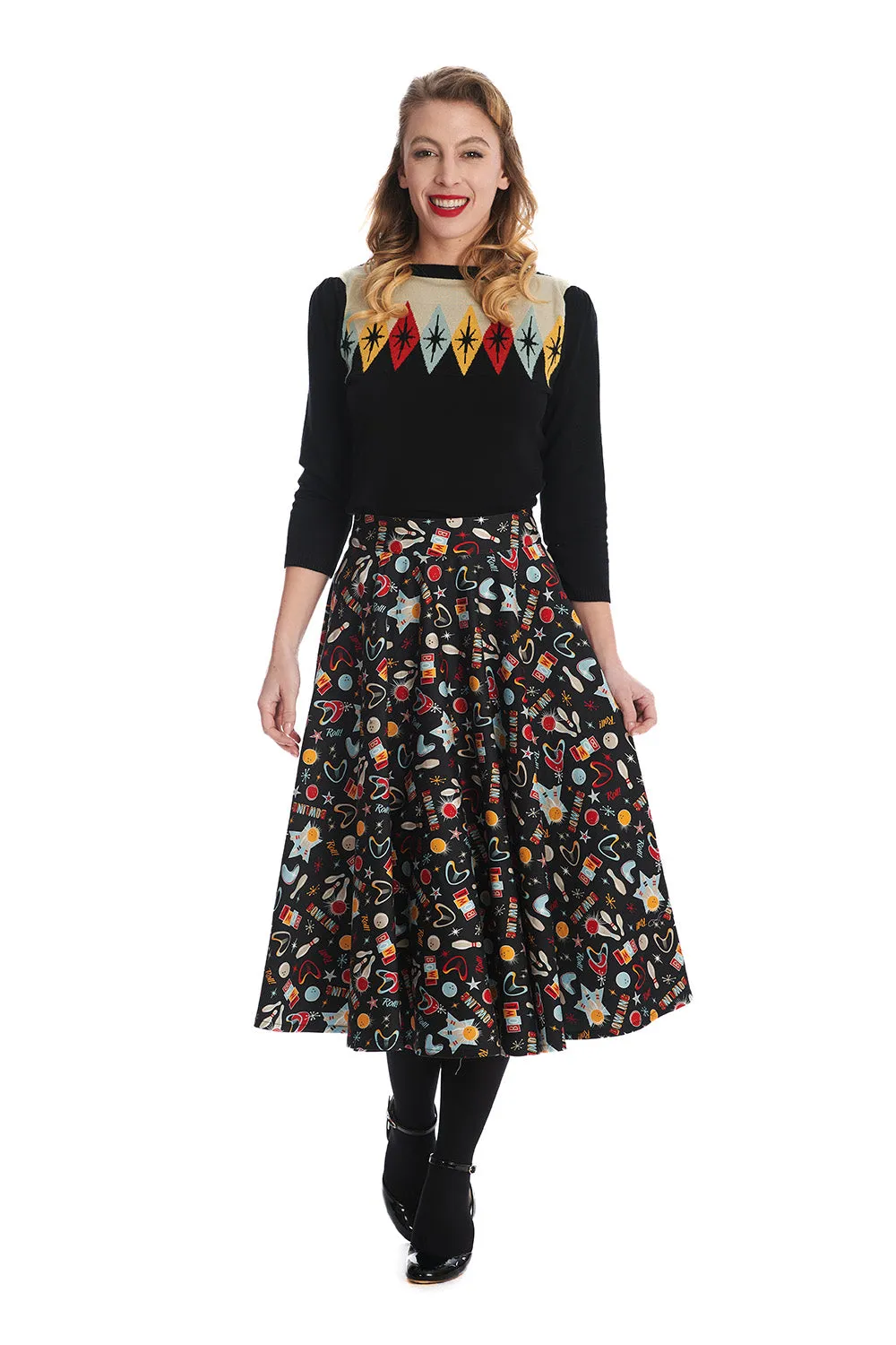 Lets go Bowling Skirt by Banned