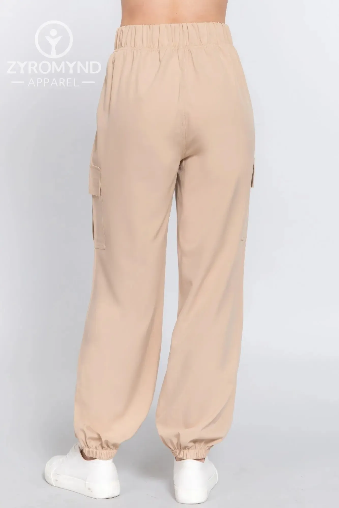 Light Weight Stretch Woven Cargo Jogger Pants